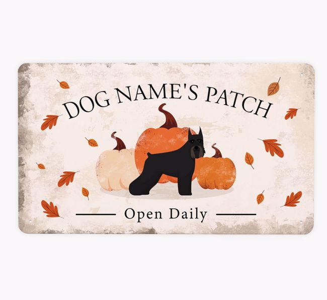 Pumpkin Patch: Personalised {breedFullName} Metal Sign